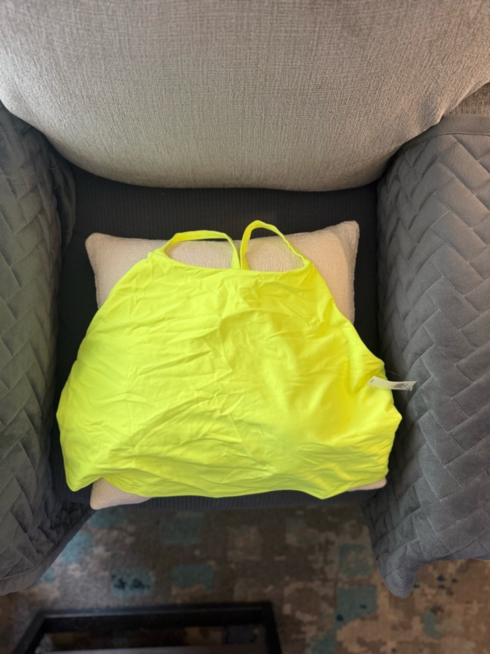Bright Neon Yellow sports bra